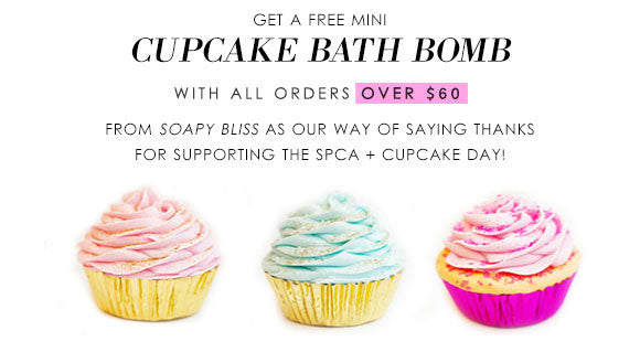 National Cupcake Day for SPCAs and Humane Societies - Free gift from Elasisters x Soapy Bliss
