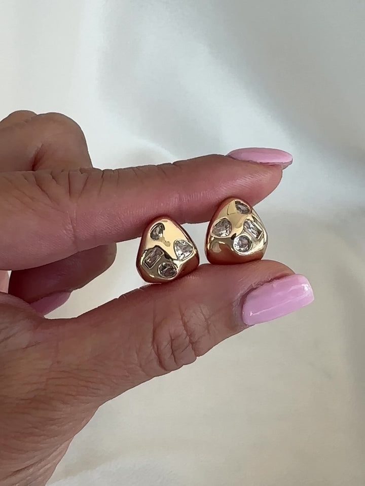 Elasisters Ginny Studs - Gold