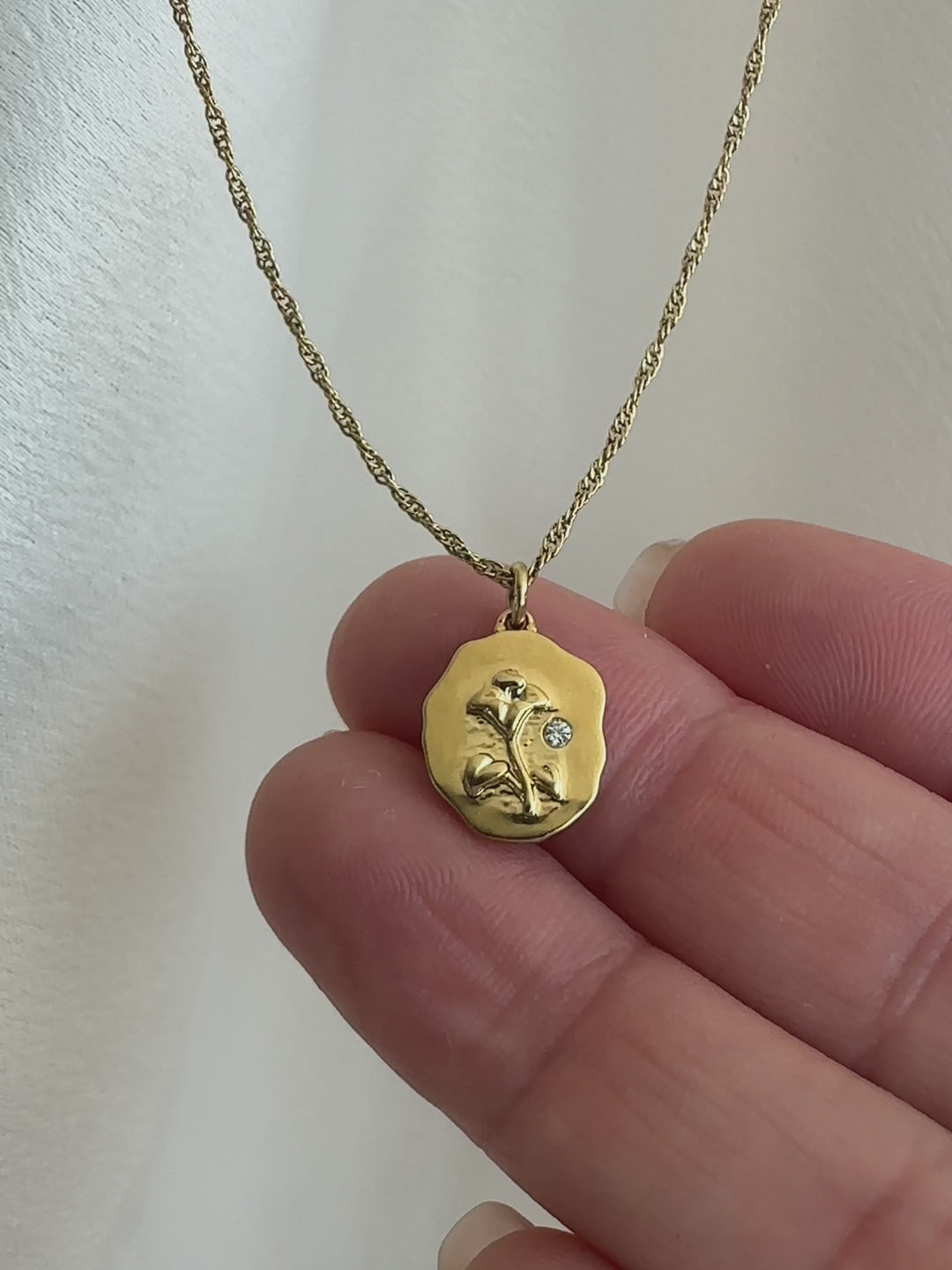 Elasisters September Morning Glory Birthday Flower Pendant Necklace