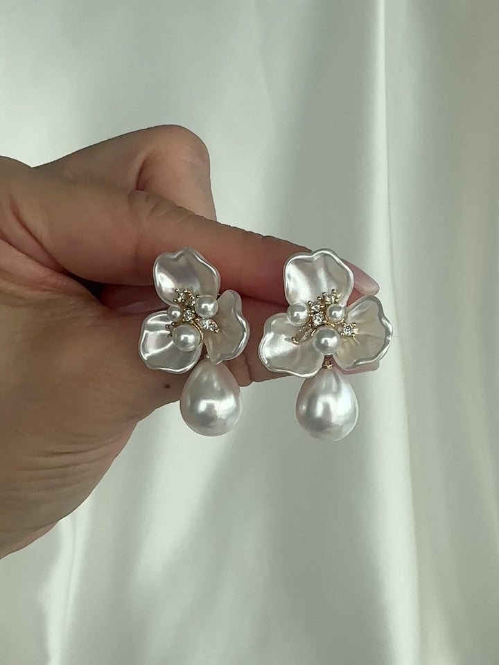 Elasisters Eden Floral Statement Earrings