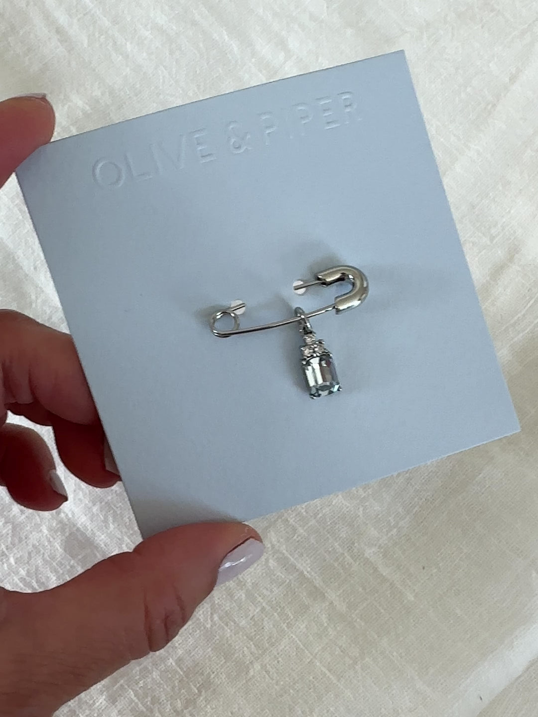 Elasisters Wedding Something Blue Pin - Emerald