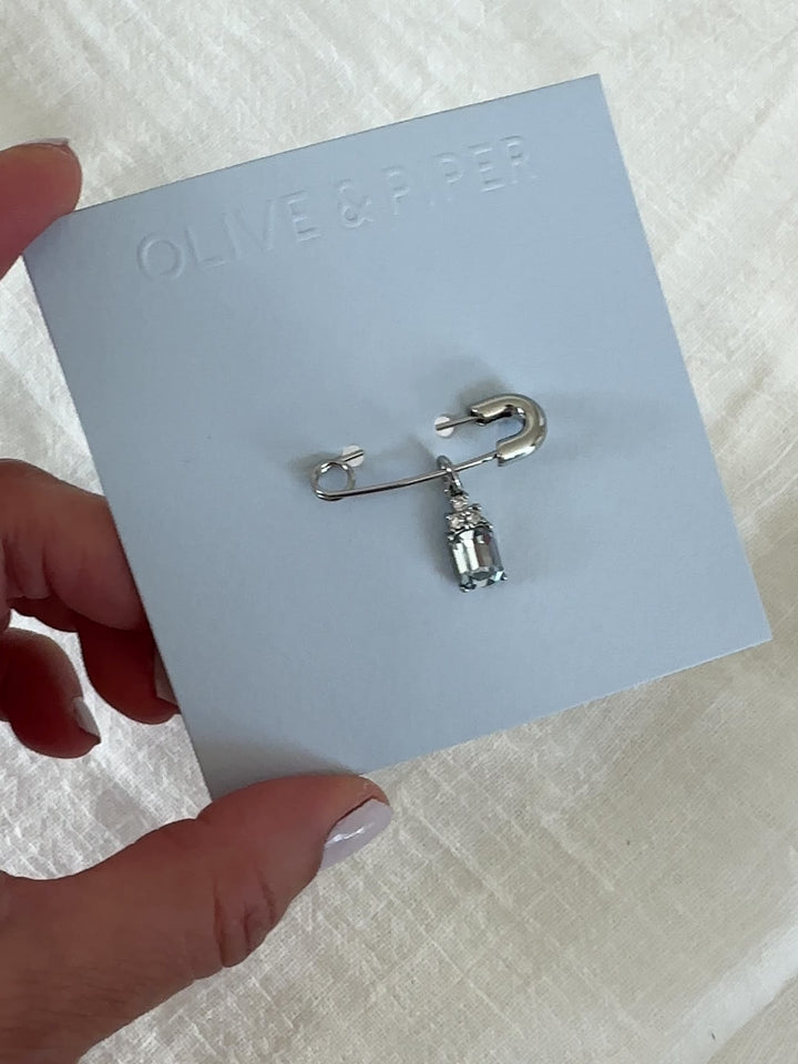 Elasisters Wedding Something Blue Pin - Emerald