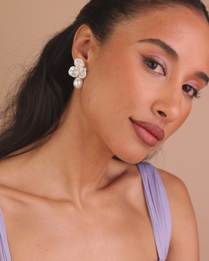 Elasisters Eden Floral Statement Earrings