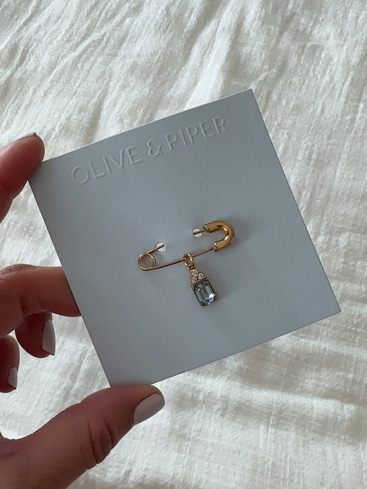 Elasisters Wedding Something Blue Pin - Emerald