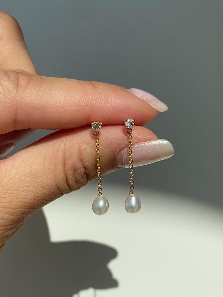 Elasisters Ellis Freshwater Pearl Drop Earrings