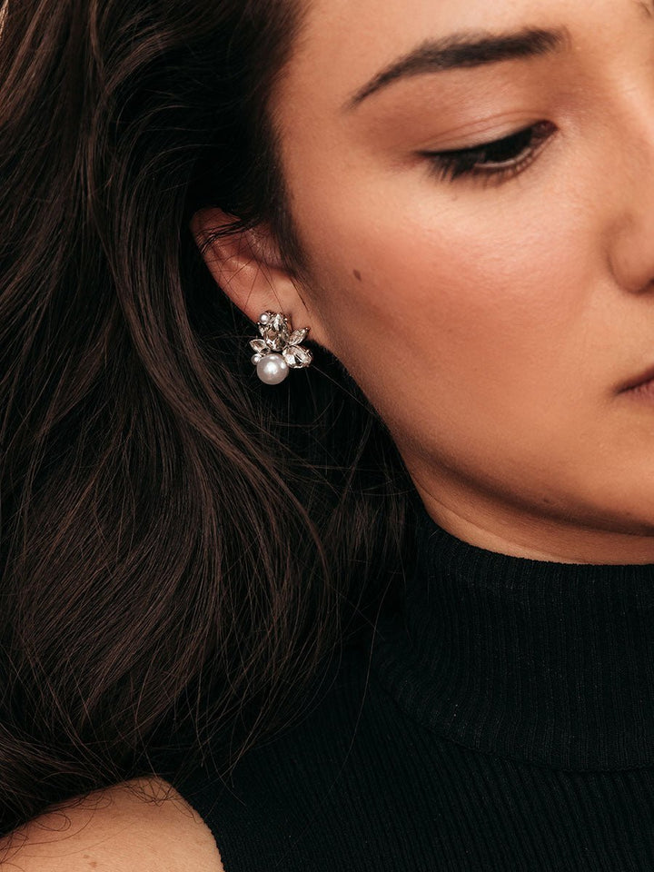 Elasisters Bordeaux Stud Earrings