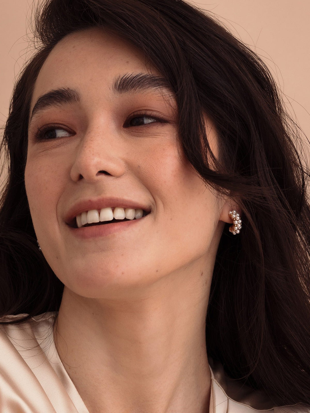 Elasisters Celine Pearl Hoops