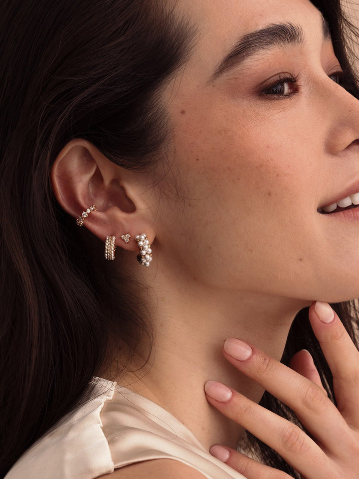 Elasisters Celine Pearl Hoops