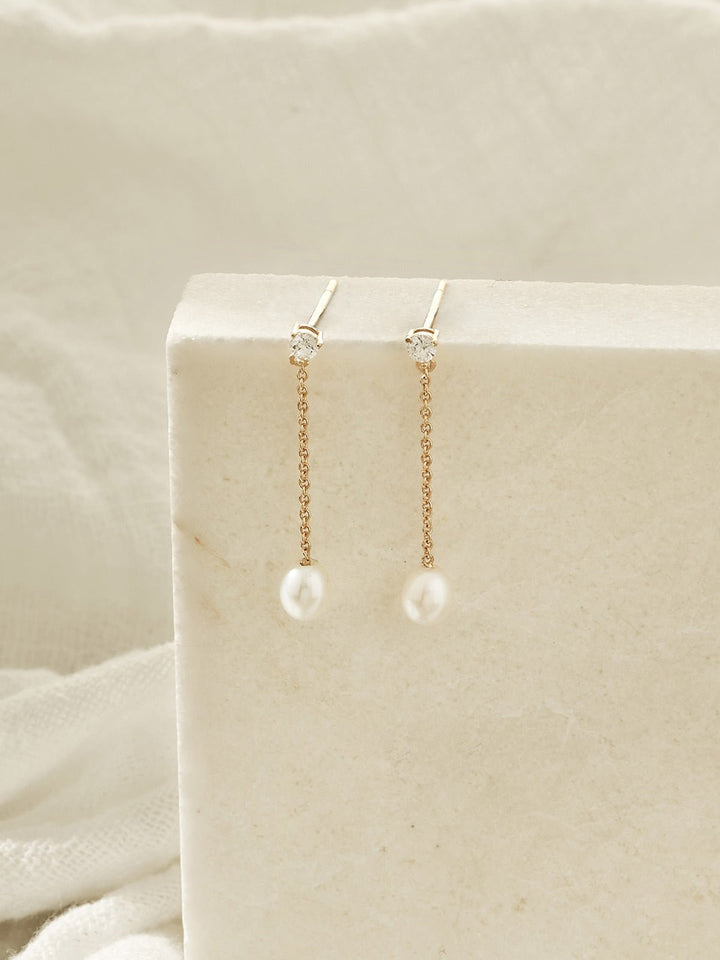 Elasisters Ellis Freshwater Pearl Drop Earrings