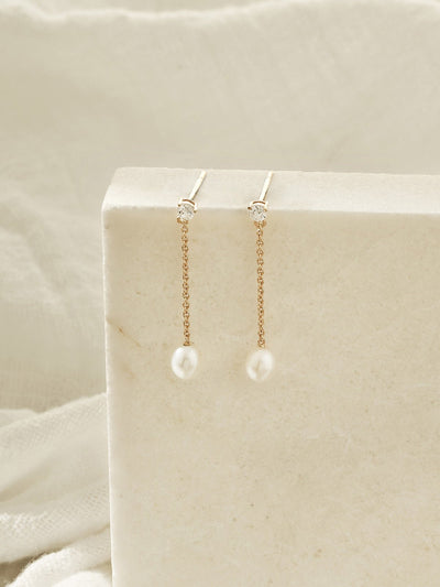 Elasisters Ellis Freshwater Pearl Drop Earrings