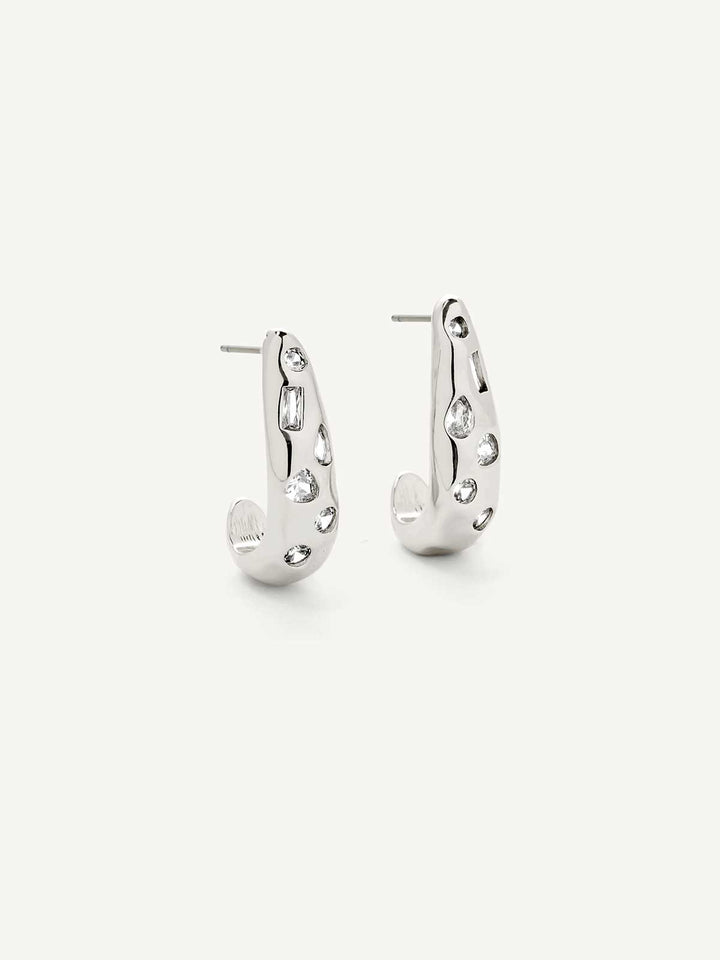 Elasisters Ren Hoops - Silver