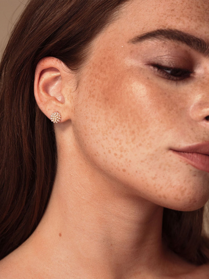 Elasisters Mini Pearl Pave Studs