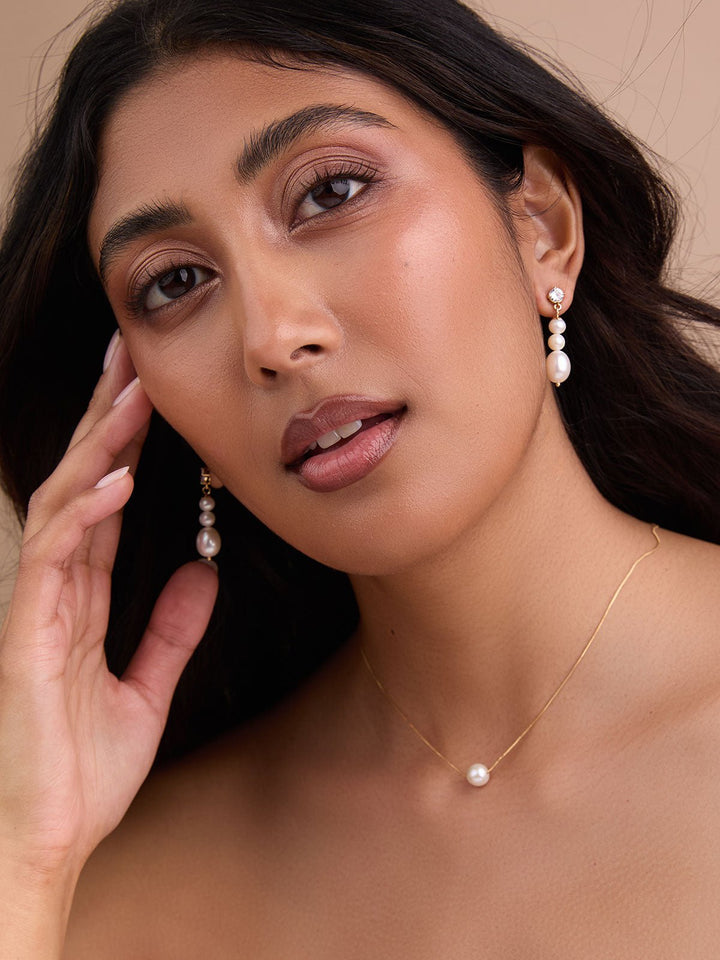 Elasisters Drew Freshwater Pearl Pendant & Peyton Drops