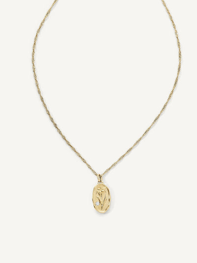 Elasisters March Daffodil Birthday Flower Pendant Necklace