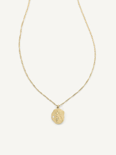 Elasisters July Water Lily Birthday Flower Pendant Necklace