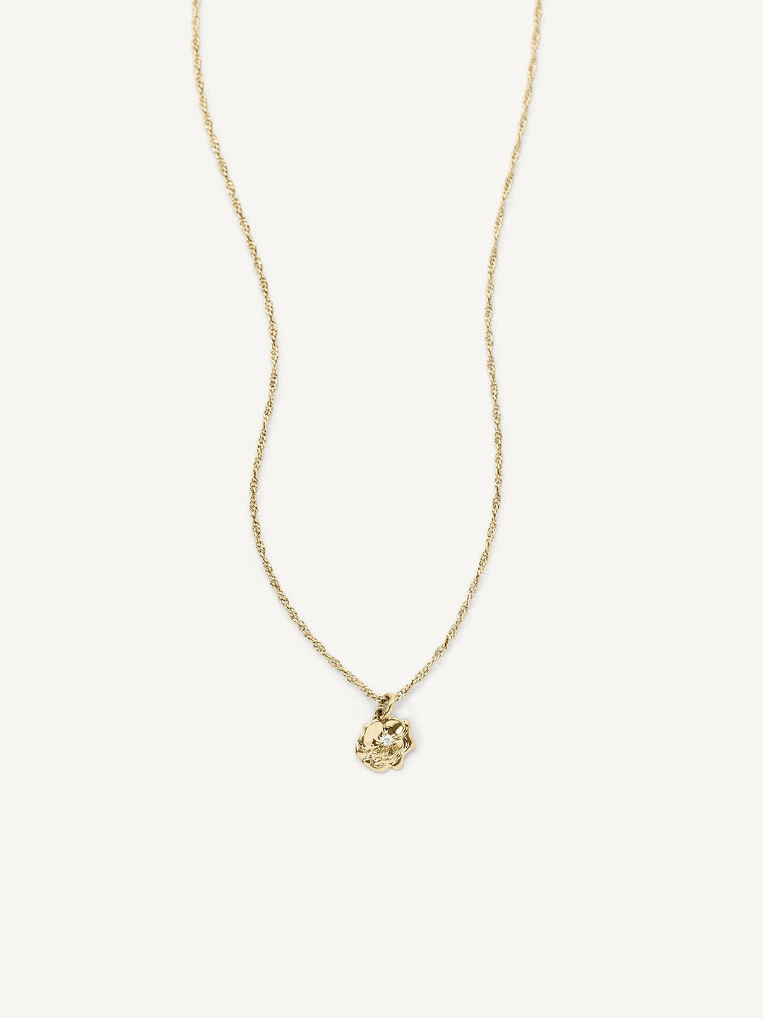 Elasisters August Poppy Birthday Flower Pendant Necklace