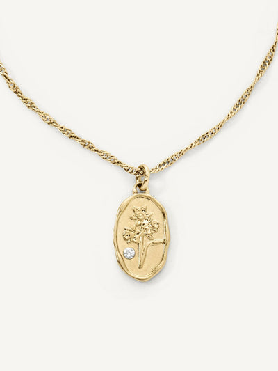 Elasisters December Narcissus Birth Flower Pendant 