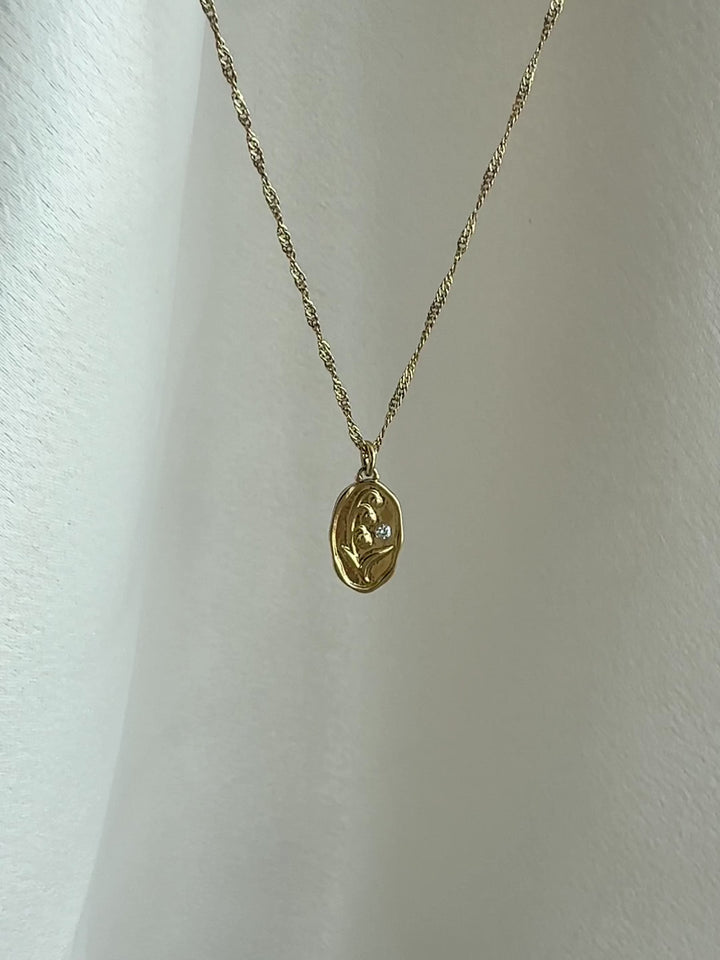 Elasisters May Lily of the Valley Birthday Flower Pendant Necklace