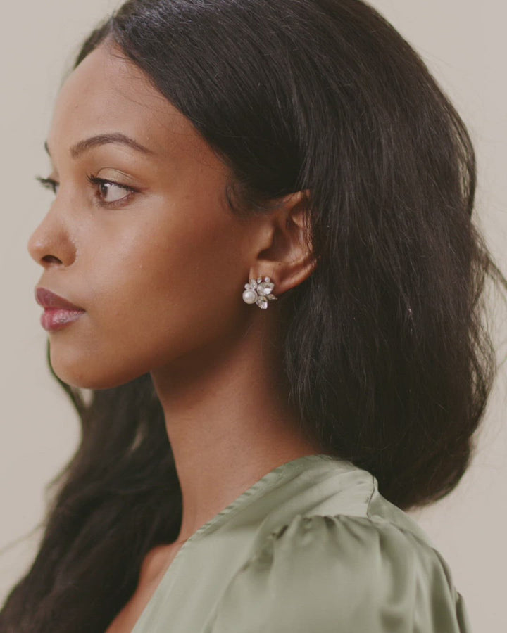 Elasisters Bordeaux Stud Earrings