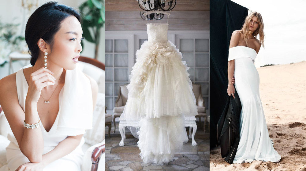 How to Pick Wedding Jewelry for your Dress: Gown Color