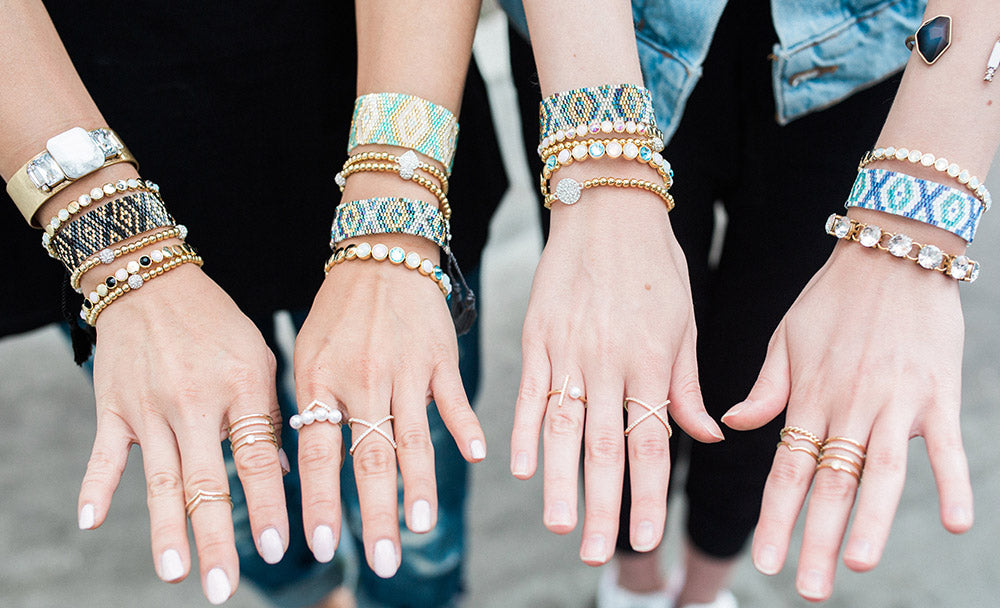 Elasisters stacking rings and delicate rings